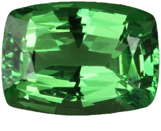 8x6mm Cushion Bright Green Tsavorite
