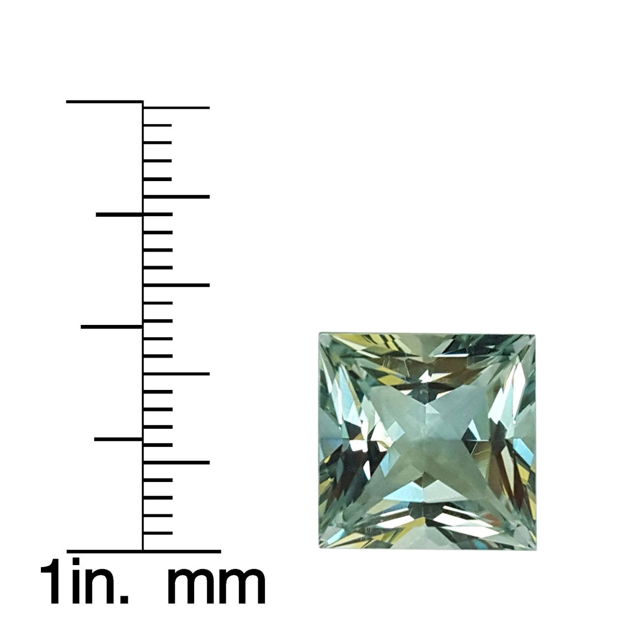 8.23ct Princess Cut AA Color Aquamarine