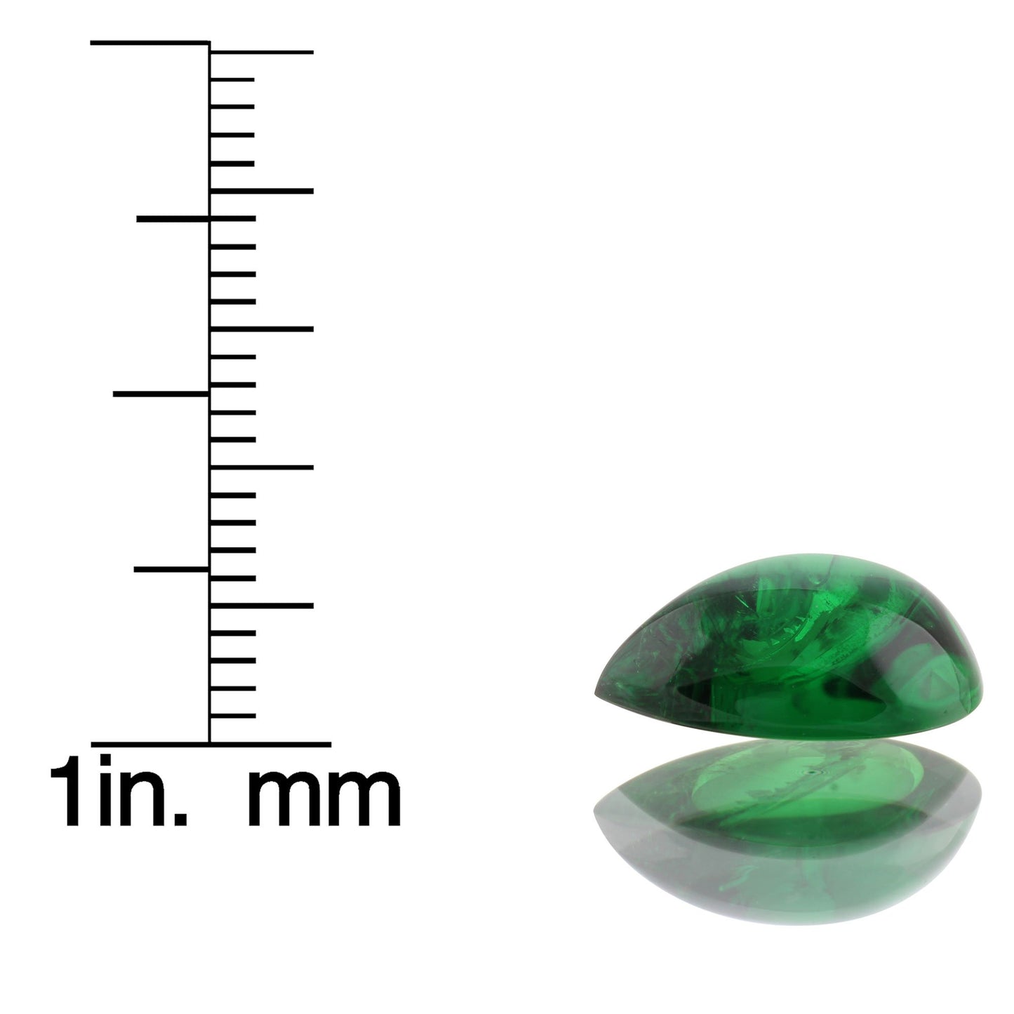 2.3ct Pear Shape Cab Bright Green Tsavorite