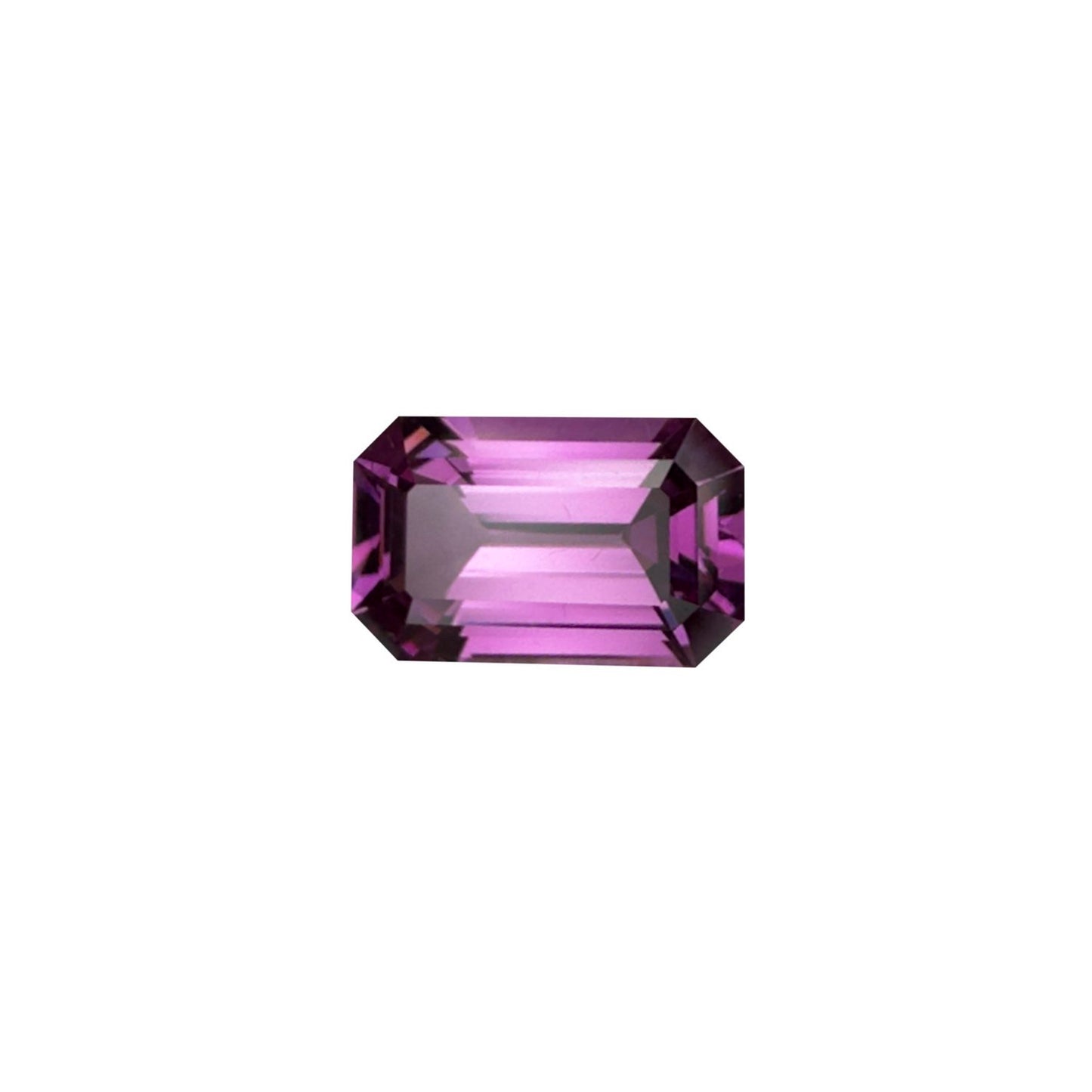 2.51ct Emerald Cut Light Color Rhodolite