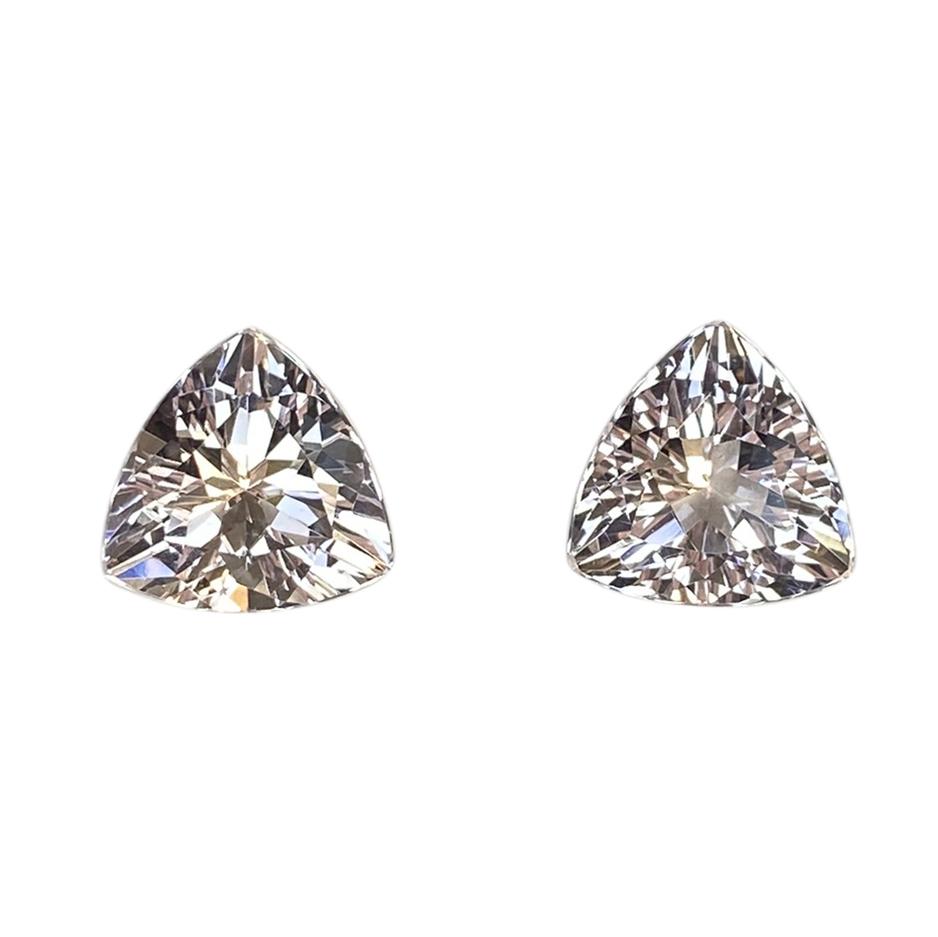 11mm Trillion Peach Morganite Pair