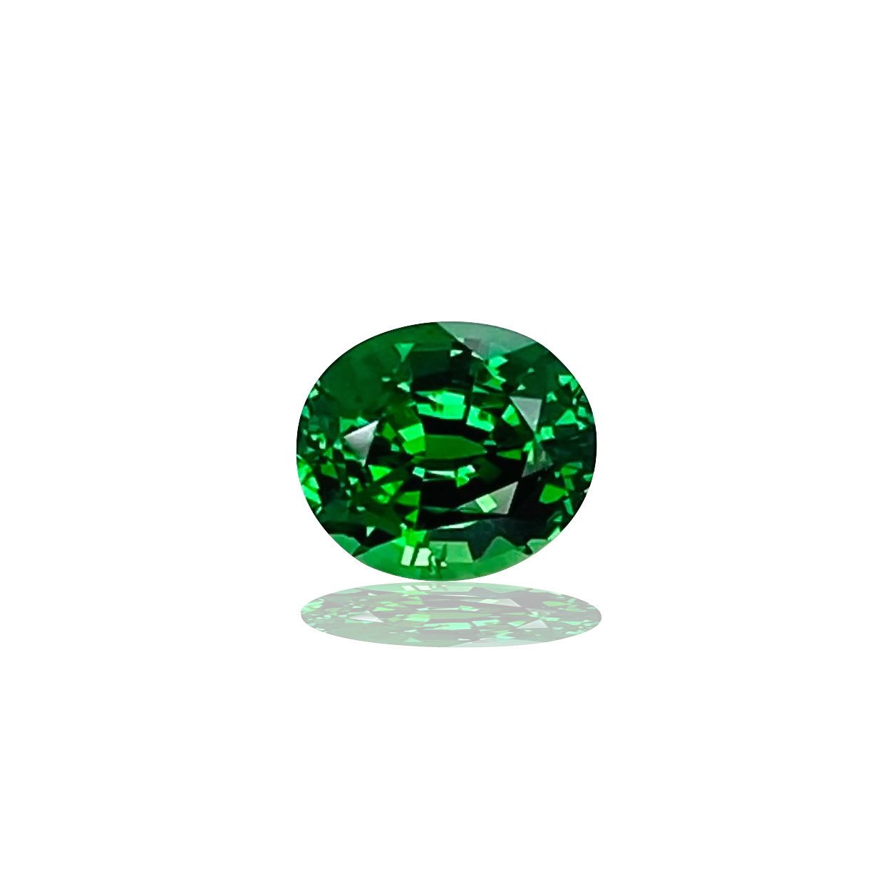 1.03ct Oval Gem Quality - Fine Intense Green Tsavorite