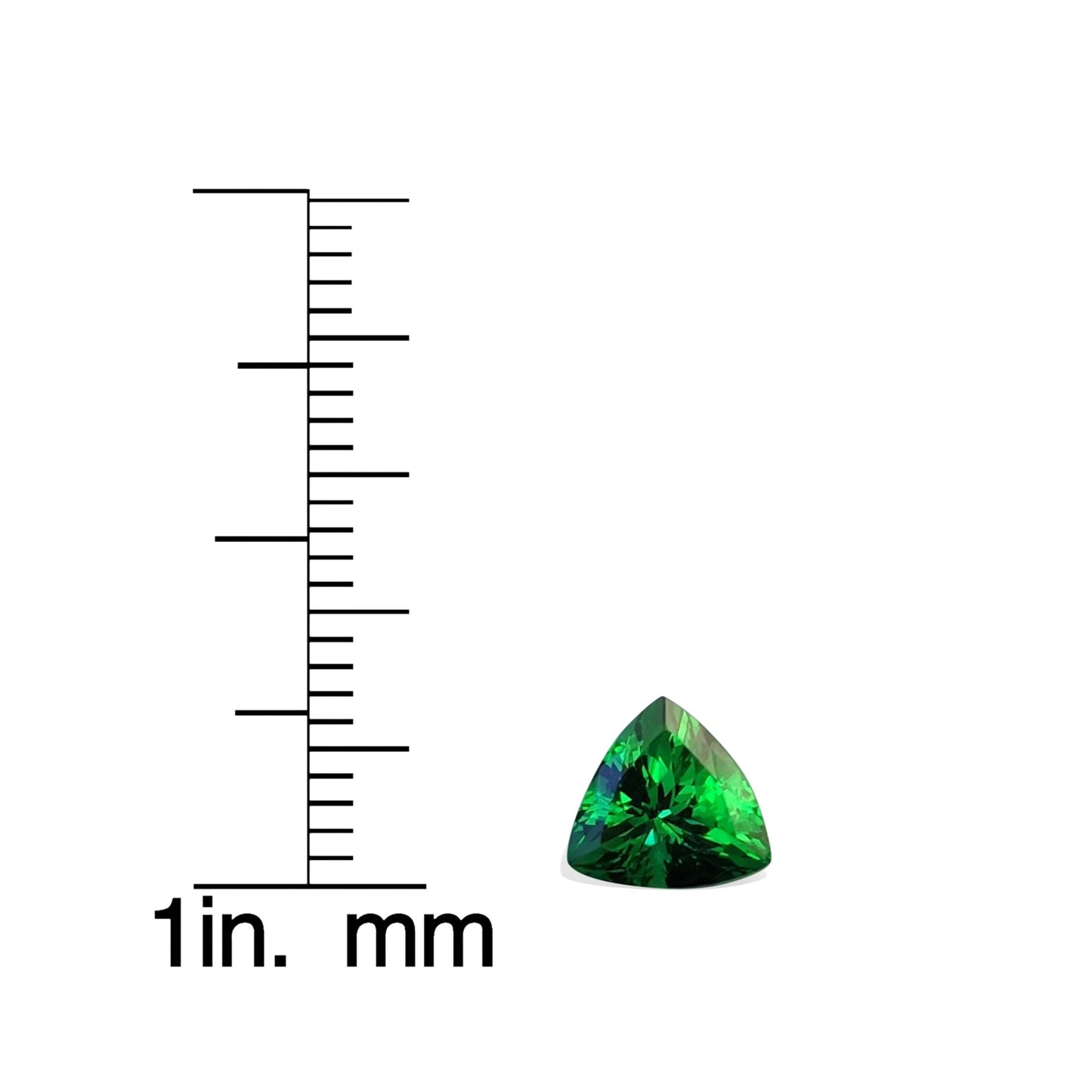 7mm Trillion Fine Intense Green Tsavorite
