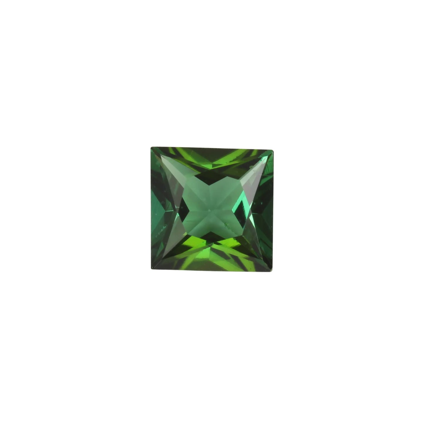 6.5mm Princess Cut Medium Blue-Green Tourmaline