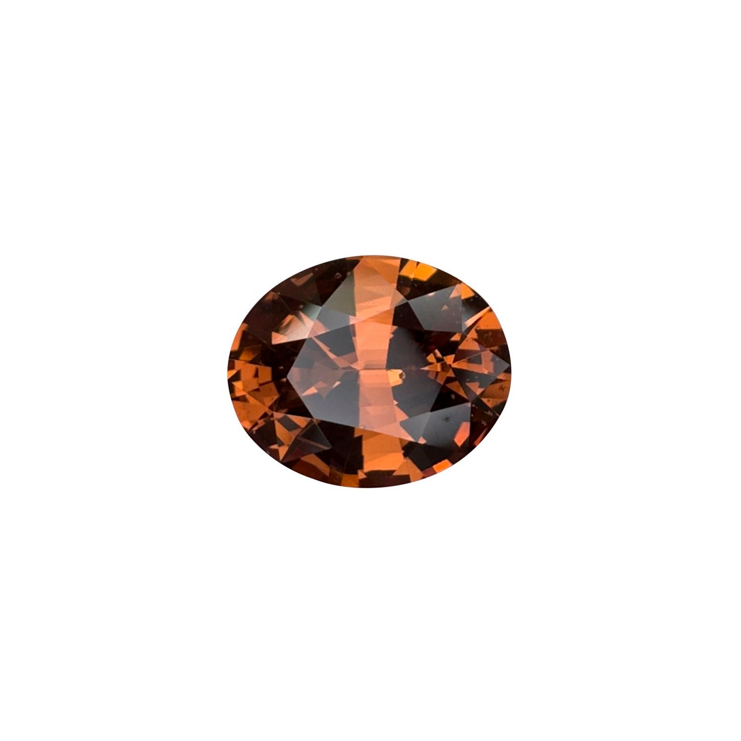 10.2x8.3mm Oval Deep Orange Malaya Garnet