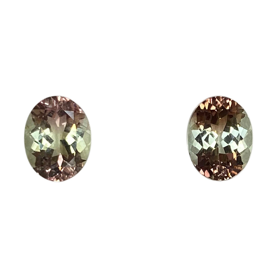 Bi-Color Tourmaline Pair