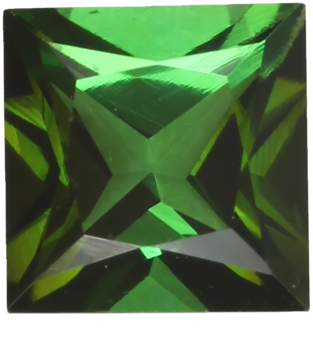 6mm Princess Cut Medium Blue-Green Tourmaline