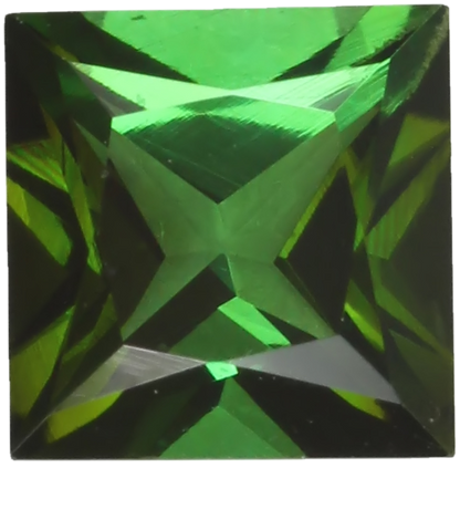 6mm Princess Cut Medium Blue-Green Tourmaline