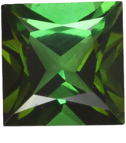 6mm Princess Cut Medium Blue-Green Tourmaline