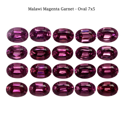 7x5mm Oval Magenta Garnet