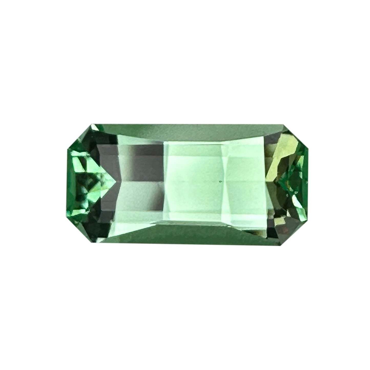 2.07ct Emerald Cut Light Mint Green Tsavorite