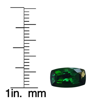 2.63ct Cushion Deep Saturated Green Tsavorite