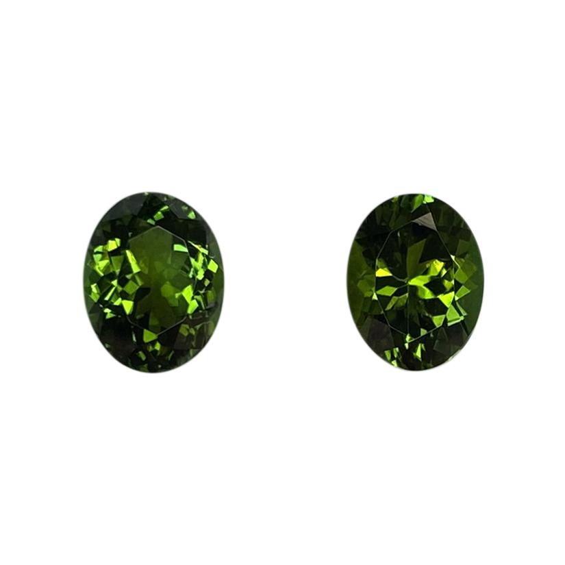 9x7mm Oval Mint Green Tourmaline Pair