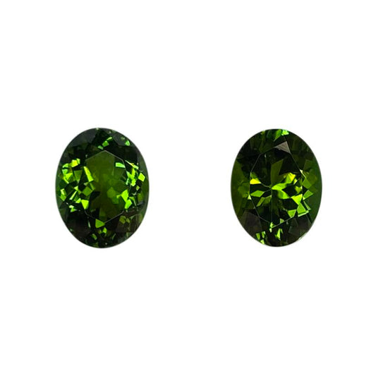 9x7mm Oval Mint Green Tourmaline Pair