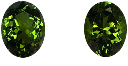 9x7mm Oval Mint Green Tourmaline Pair