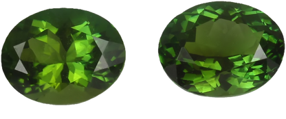 9x7mm Oval Mint Green Tourmaline Pair