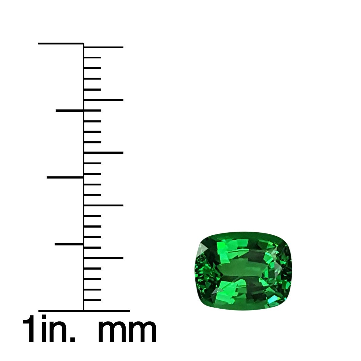 2.97ct Cushion Fine Intense Green Tsavorite