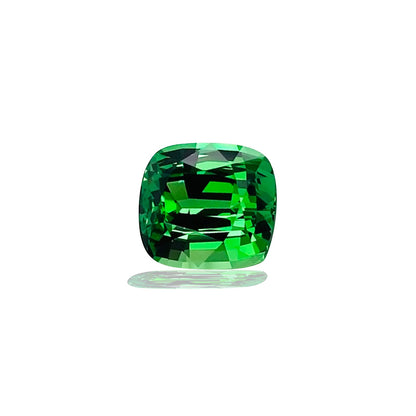 3.3ct Cushion Fine Intense Green Tsavorite