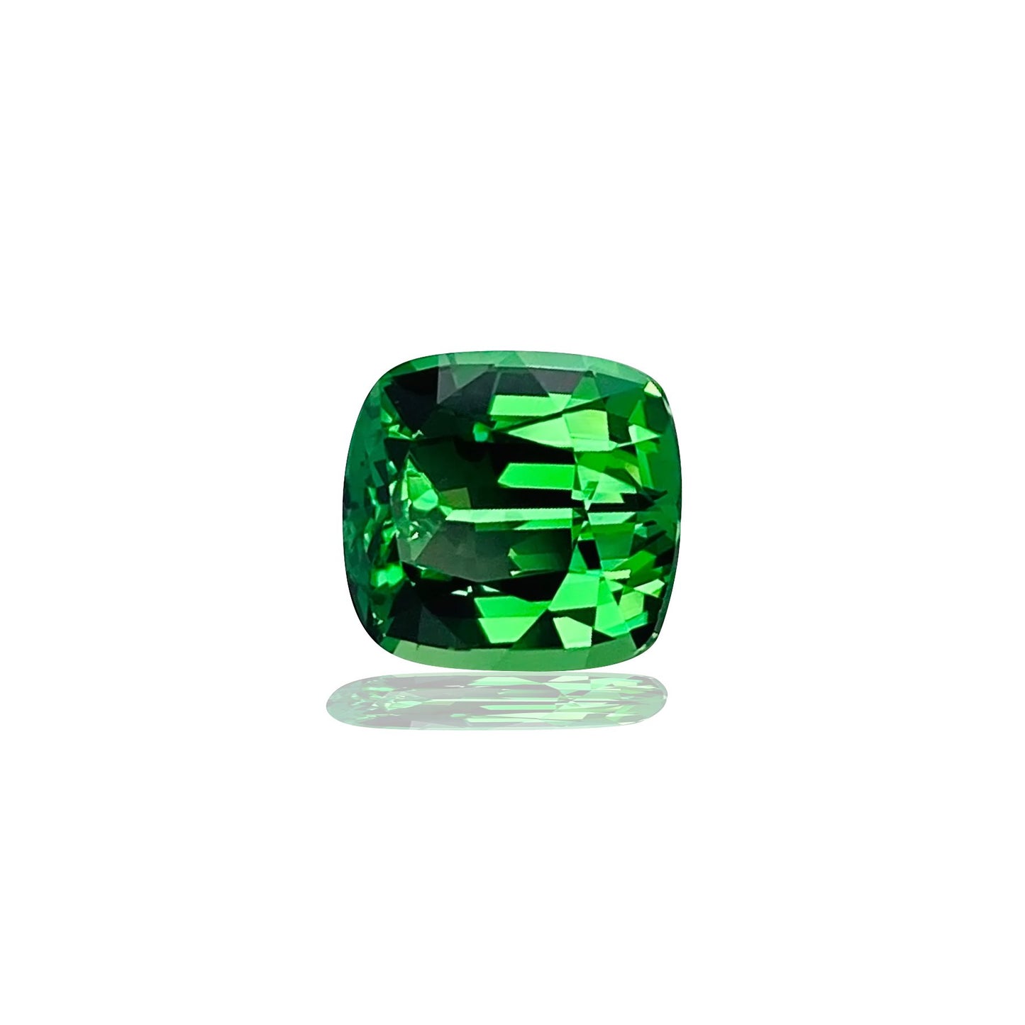 3.3ct Cushion Fine Intense Green Tsavorite