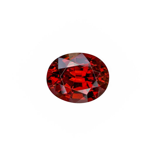 6.48ct Oval Deep Orange-Red Malaya Garnet