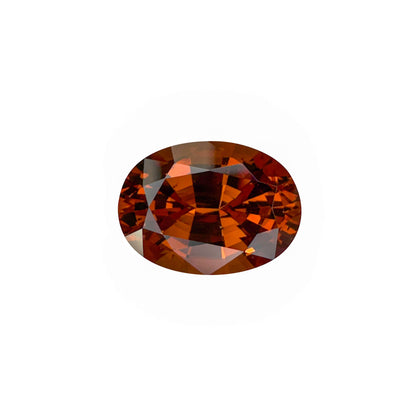 6.16ct Oval Deep Orange Malaya Garnet