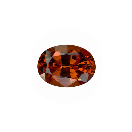 6.16ct Oval Deep Orange Malaya Garnet