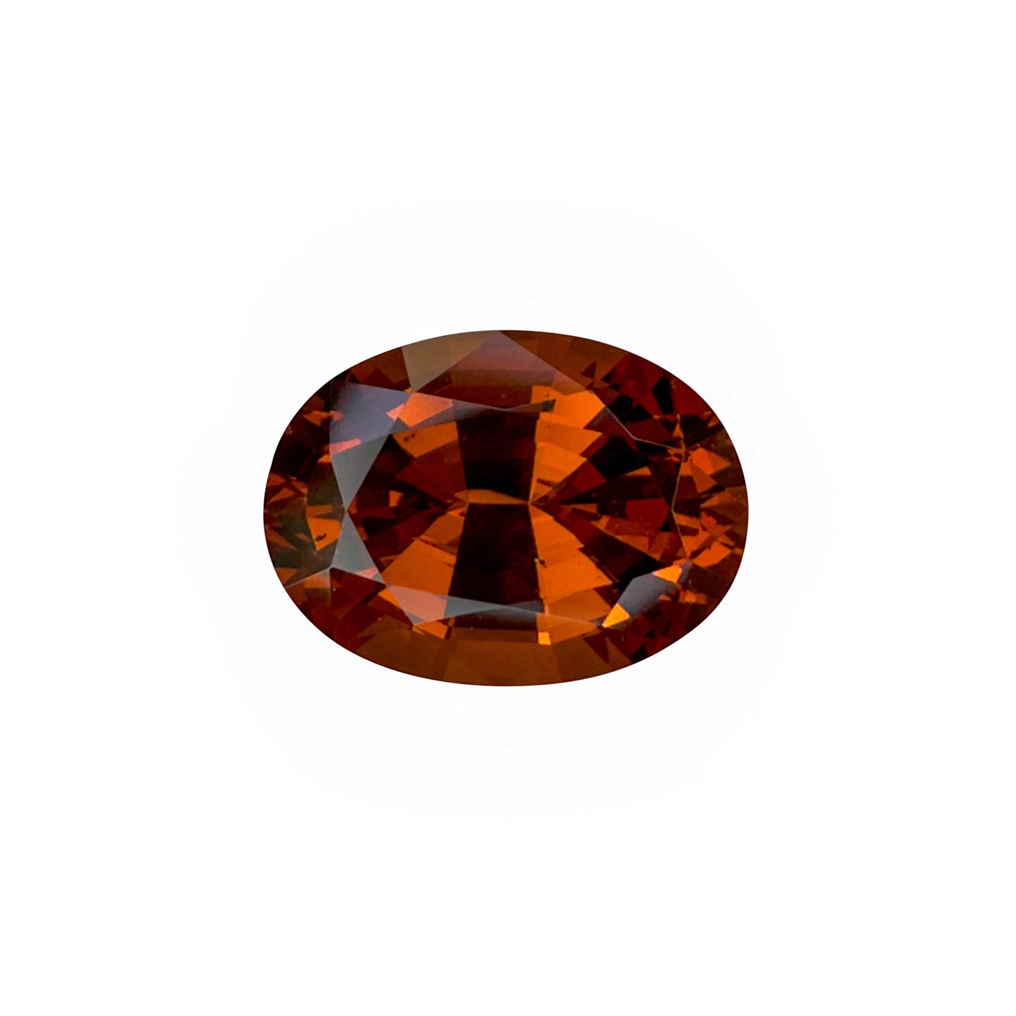 6.16ct Oval Deep Orange Malaya Garnet
