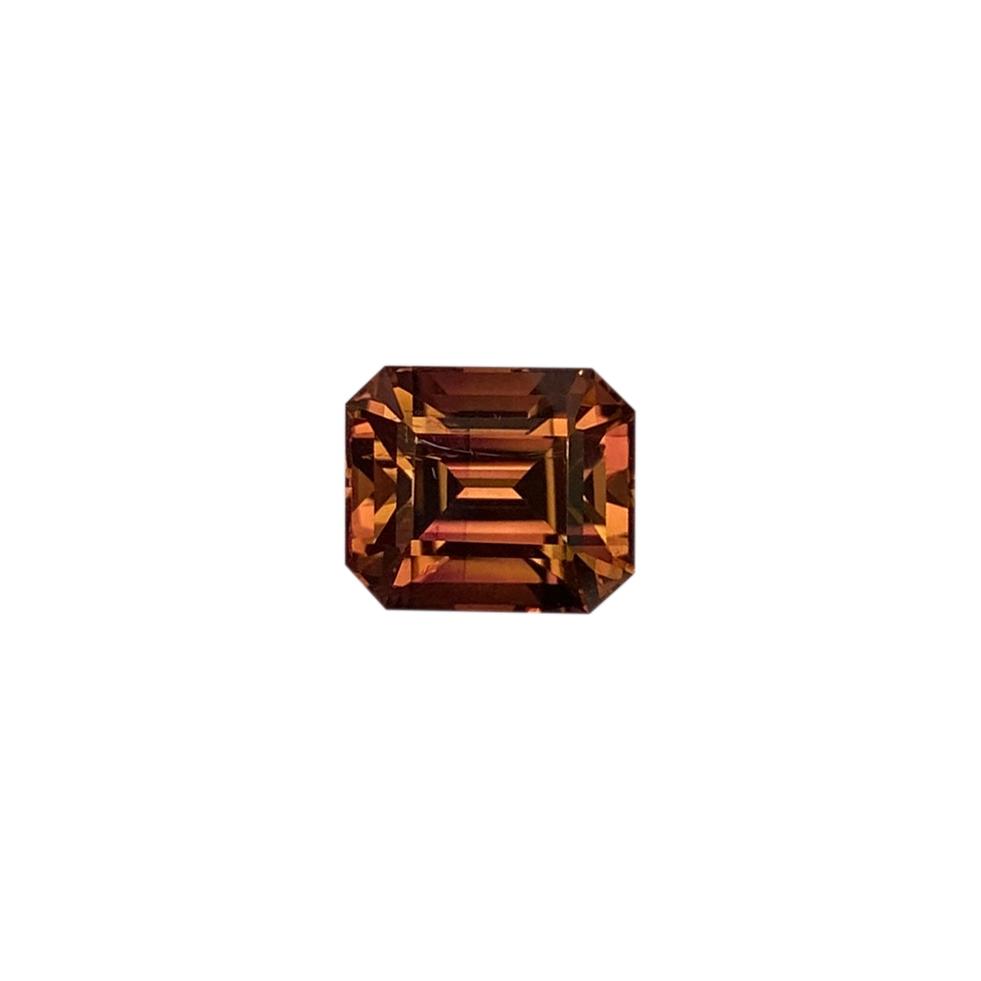 4.14ct Emerald Cut Deep Pink Tourmaline