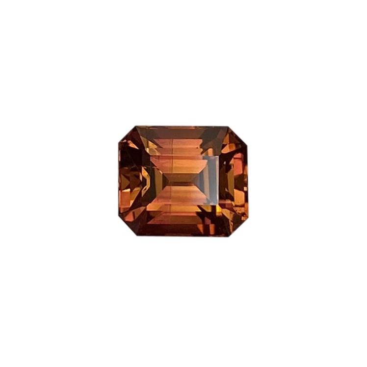 4.14ct Emerald Cut Deep Pink Tourmaline