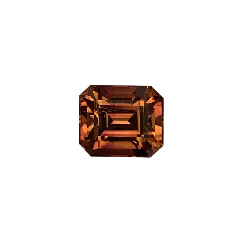 4.14ct Emerald Cut Deep Pink Tourmaline