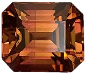4.14ct Emerald Cut Deep Pink Tourmaline