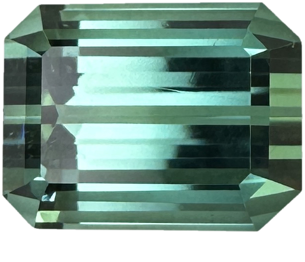 16.94ct Emerald Cut Lagoon Blue Tourmaline
