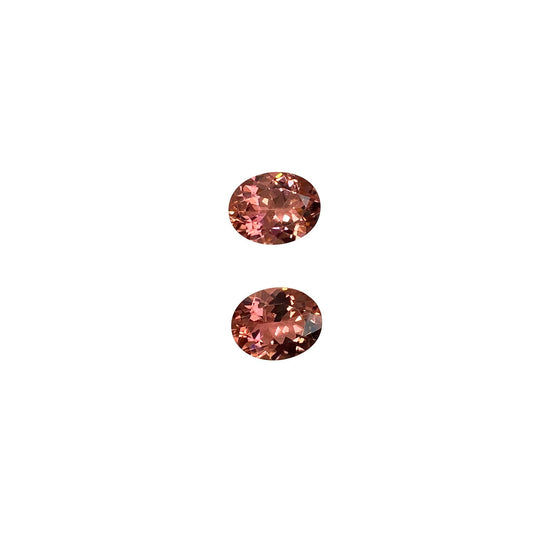 9x7mm Oval Deep Pink Tourmaline Pair