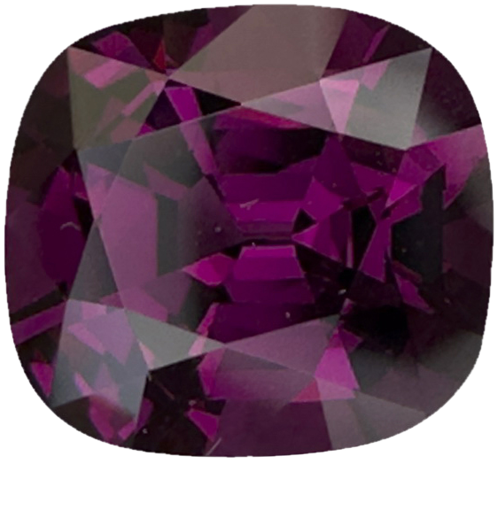 2.95ct Cushion Open Burgundy Rhodolite