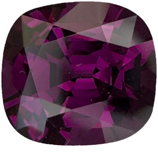2.95ct Cushion Open Burgundy Rhodolite