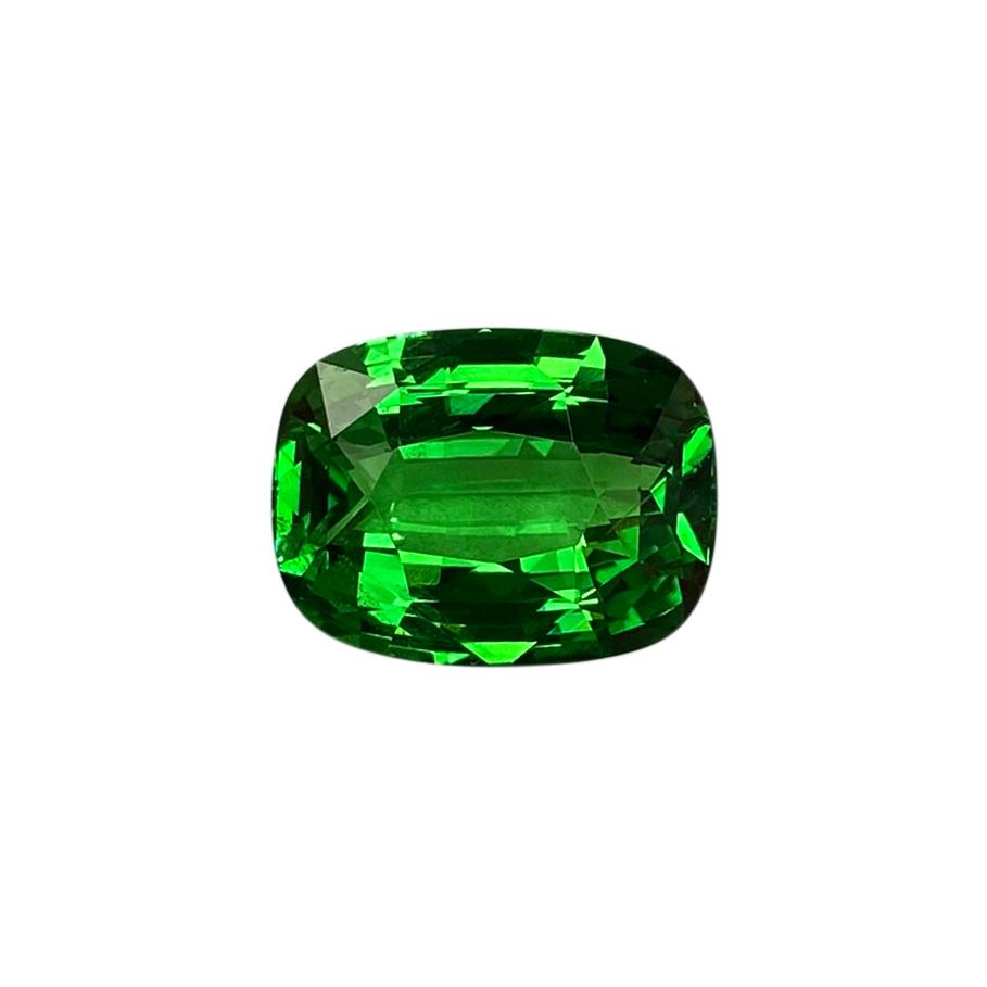 8.15ct Cushion Bright Green Tsavorite
