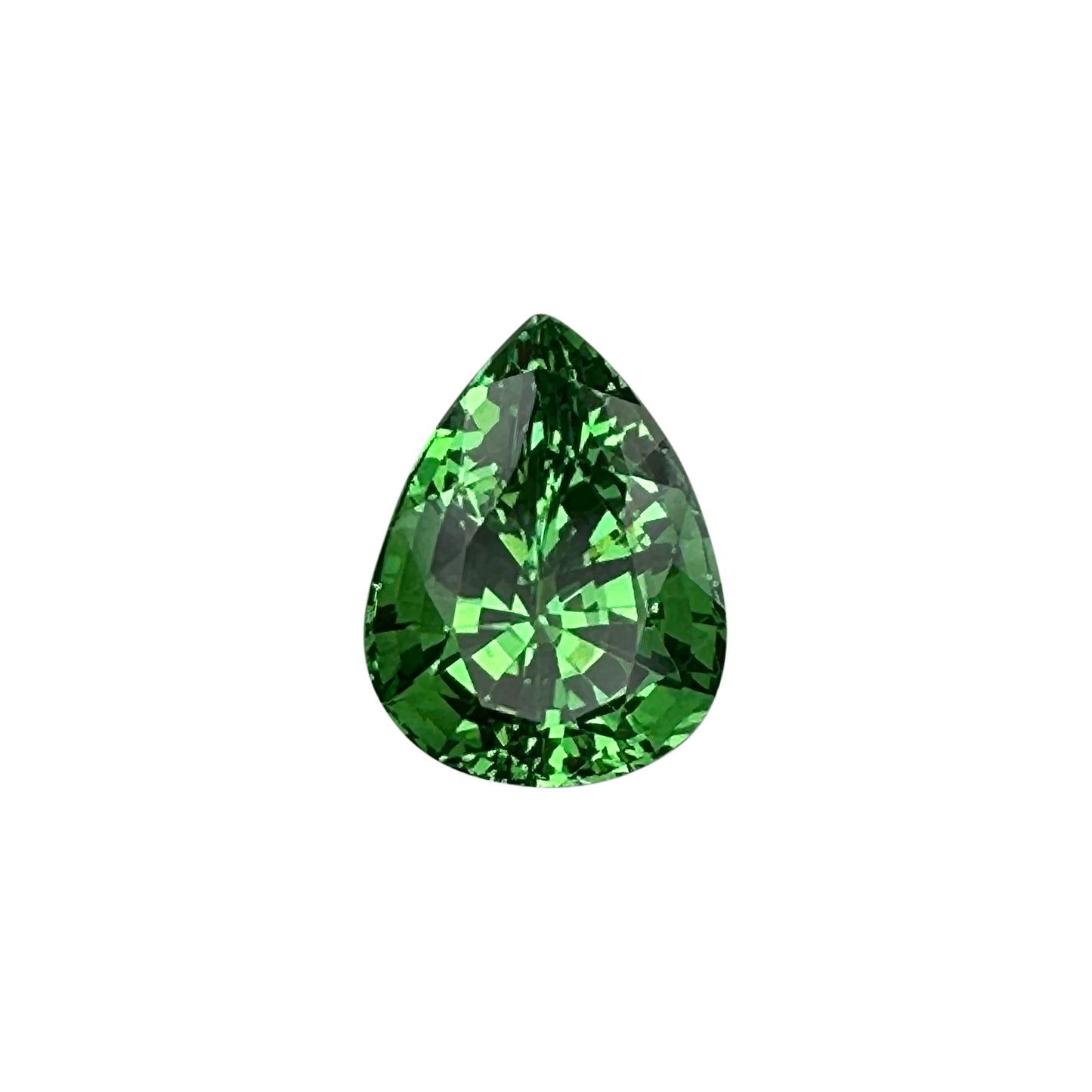 2.66ct Pear Shape Bright Green Tsavorite