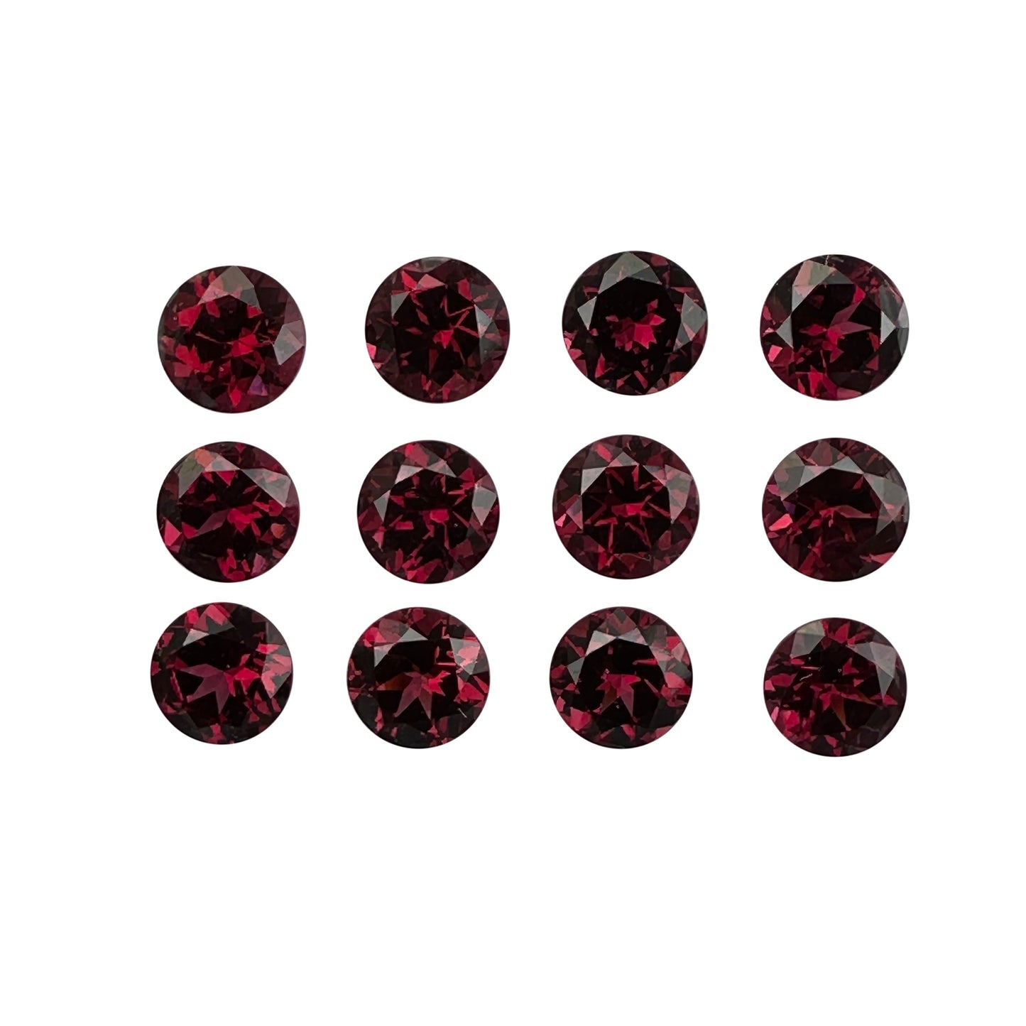 7mm Round Reddish Rhodolite