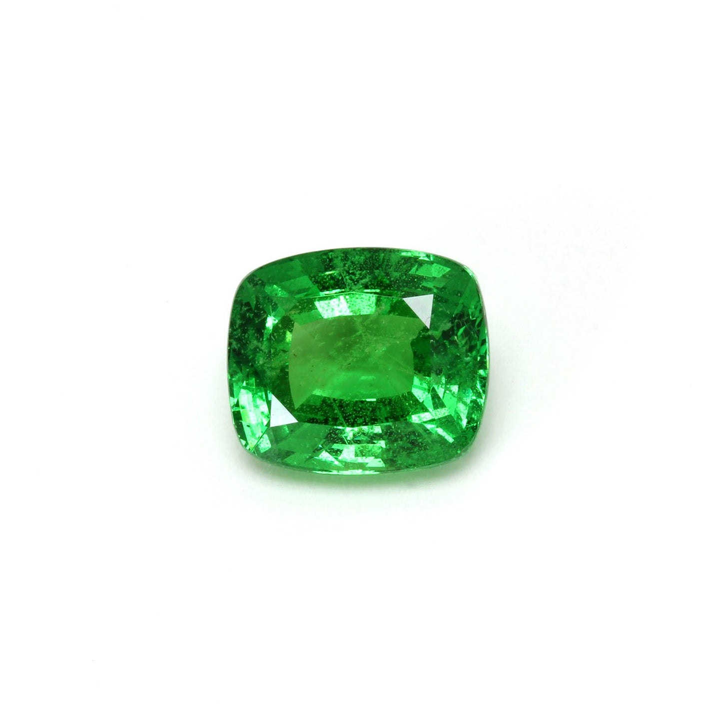 7.67ct Cushion Bright Yellowish Green Tsavorite