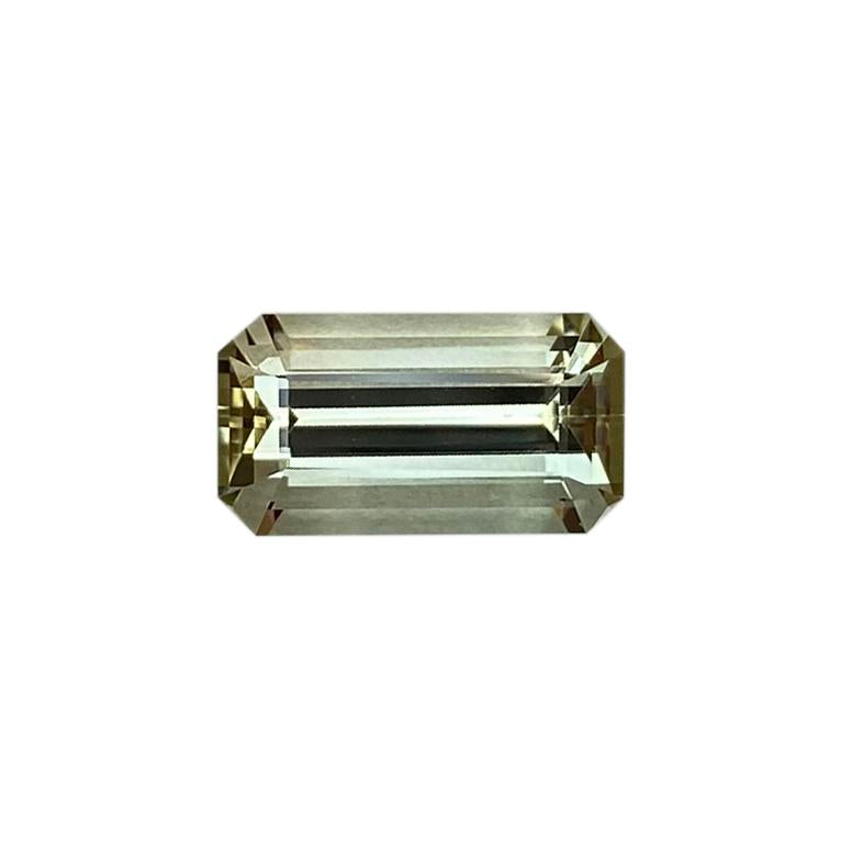 2.93ct Emerald Cut Light Green Tourmaline