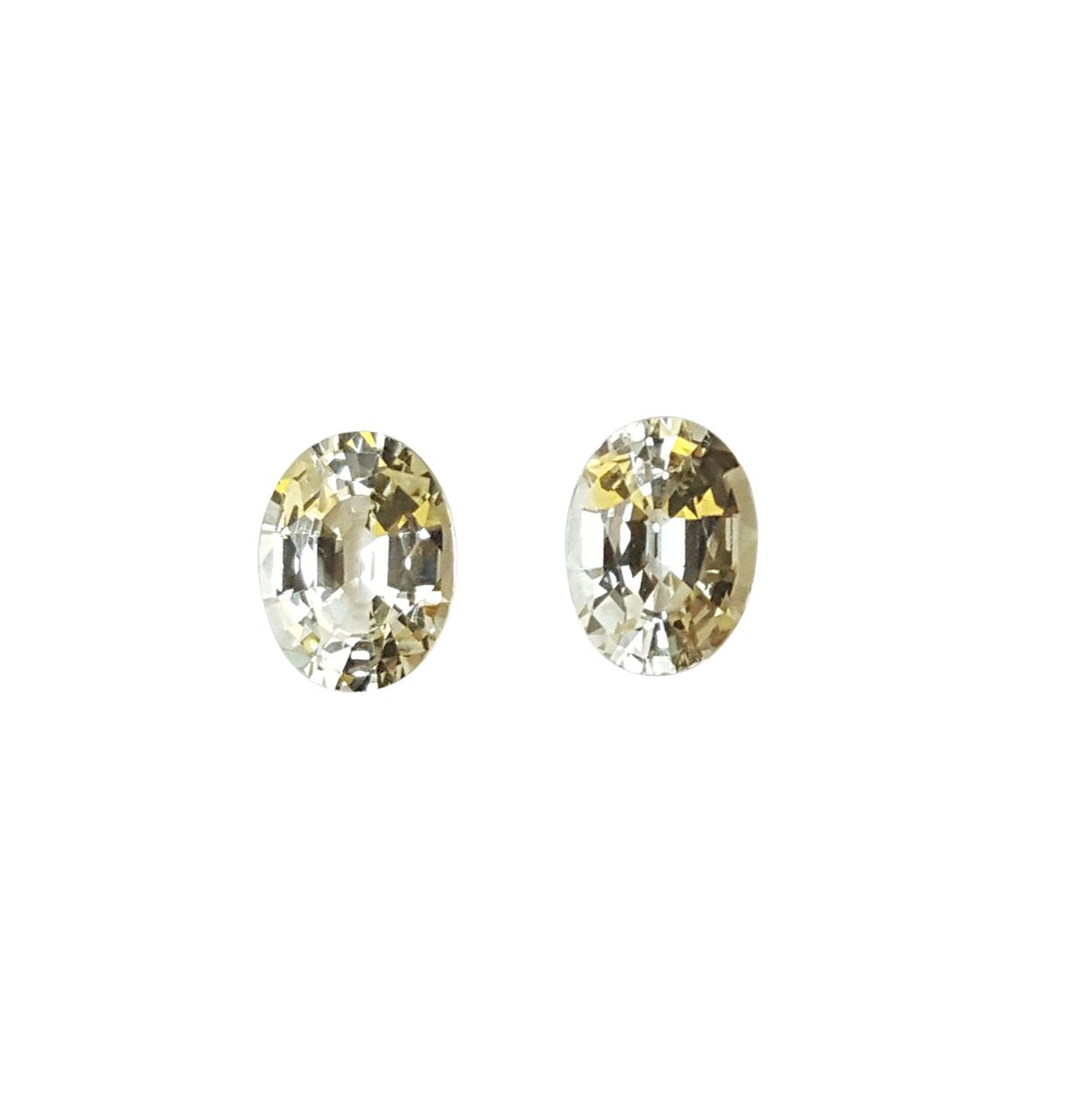 8x6mm Oval Near Colorless Grossular Garnet Pair