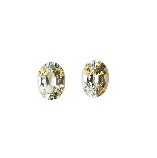 8x6mm Oval Near Colorless Grossular Garnet Pair