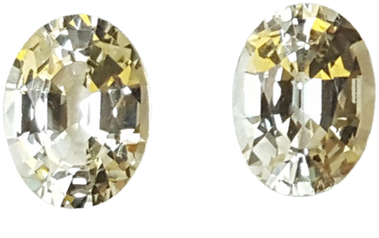 8x6mm Oval Near Colorless Grossular Garnet Pair