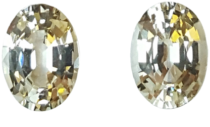 8x6mm Oval Near Colorless Grossular Garnet Pair