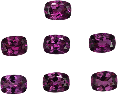 8x6mm Cushion Purple Garnet