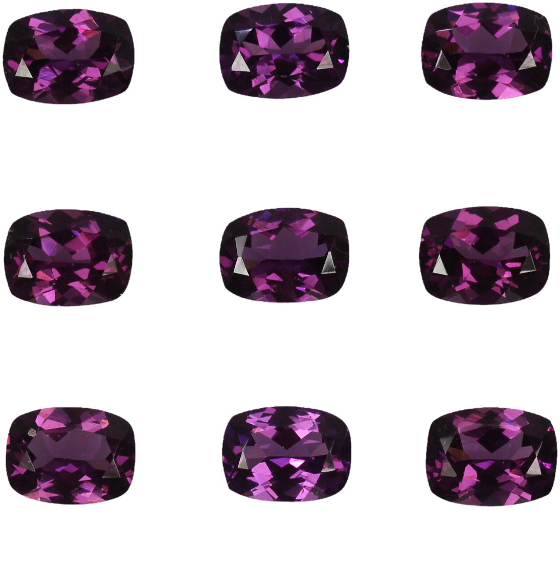 8x6mm Cushion Purple Garnet