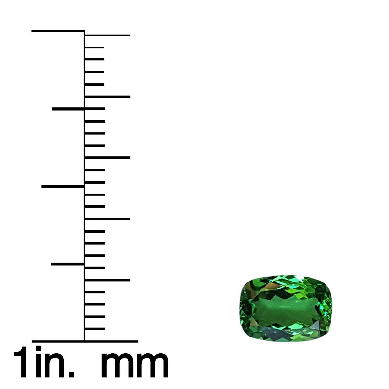 1.16ct Cushion Bright Yellowish Green Tsavorite