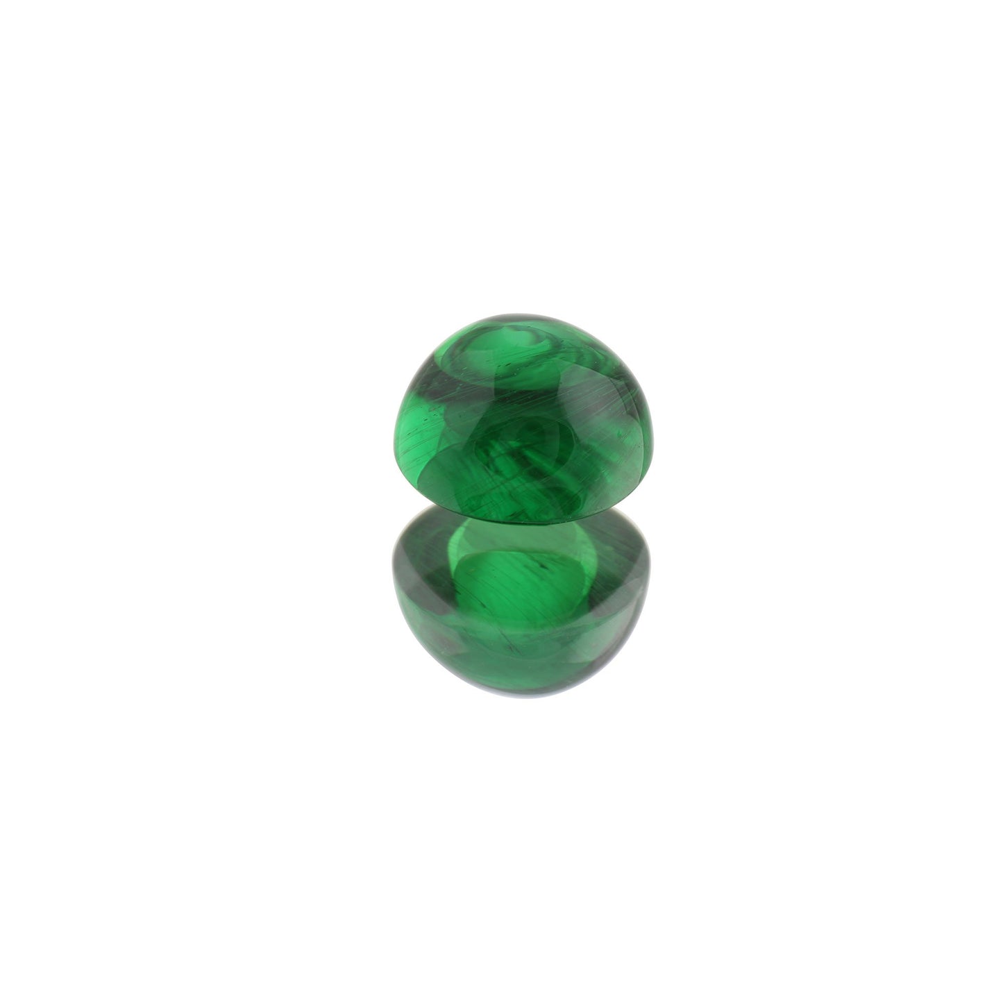 3.5ct Round Cab Fine Intense Green Tsavorite