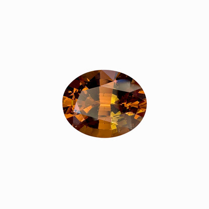 7.19ct Oval Light Orange-Peach Malaya Garnet