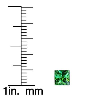 5mm Princess Cut Fine Intense Green Tsavorite Pair